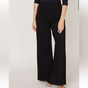 Studio Ko Ponte Wide Keg Full Length Pants Black MP‎ Nwt